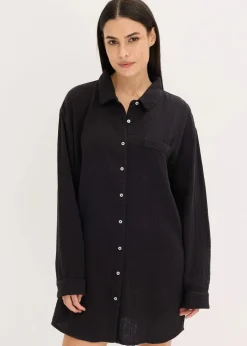 Weit geschnittenes Loungewear Nachthemd aus Musselin