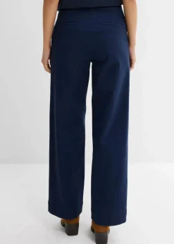 Weite 7/8 Hose aus elastischem Bio-Baumwoll-Mix