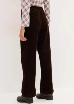 Weite Cordhose mit Bindegürtel