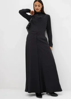 Weite fließende Hose mit Komfortbund