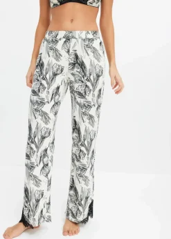 Weite Pyjamahose aus softem Viskose-Mix