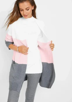 Weite Strickjacke, Langarm