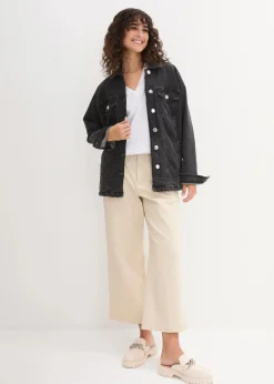 Weites Long-Shirt mit V-Ausschnitt, Kurzarm (5er Pack)