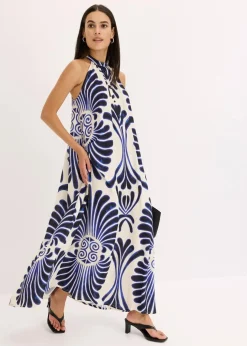 Weites Maxikleid aus fließender Viskose