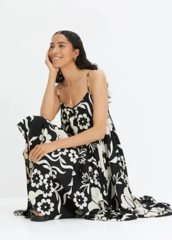 weites Trägerkleid aus fließender Viskose