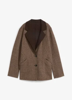 Wende-Wollblazer mit Glencheck