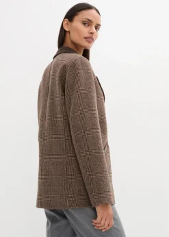 Wende-Wollblazer mit Glencheck