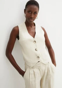 Weste aus reinem Leinen