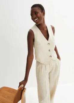 Weste aus reinem Leinen