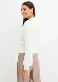 Wickelpullover mit Accessoire