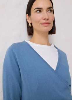 Wickelstrickjacke mit Merinowolle