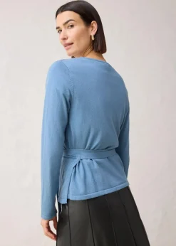 Wickelstrickjacke mit Merinowolle