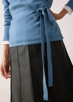 Wickelstrickjacke mit Merinowolle