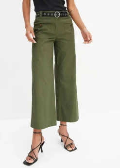 Wide Leg Hose, High Waist, Bequembund