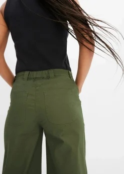 Wide Leg Hose, High Waist, Bequembund