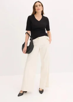 Wide Leg Hose mit Stretch