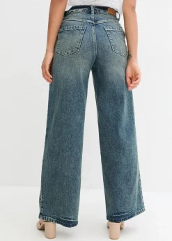 Wide Leg Jeans High Waist, Low Stretch