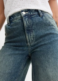 Wide Leg Jeans High Waist, Low Stretch