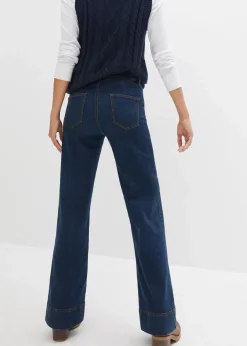 Wide- Leg Jeans Mid Waist, Komfort-Stretch