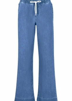 Wide Leg Jeans Mid Waist, Stretch