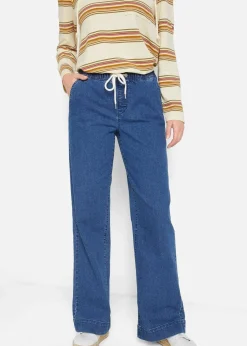 Wide Leg Jeans Mid Waist, Stretch