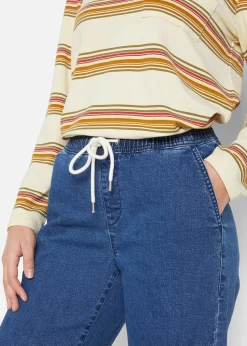Wide Leg Jeans Mid Waist, Stretch