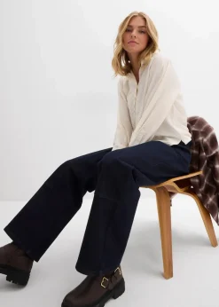 Wide-Leg Jeans Mid Waist