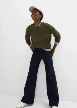 Wide-Leg-Jeans High Waist, Bequembund