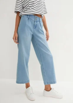 Wide-Leg-Jeans High Waist, Bequembund
