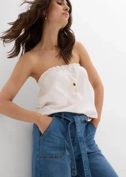 Wide-Leg-Jeans High Waist, Bequembund cropped