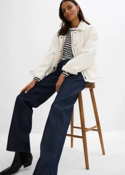 Wide-Leg-Jeans High Waist, Bequembund