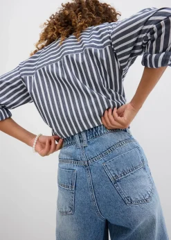 Wide-Leg-Jeans High Waist, cropped