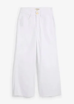 Wide-Leg-Jeans, High Waist, cropped