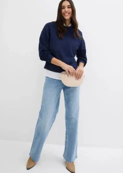 Wide-Leg-Jeans, High Waist, full Length