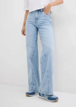 Wide-Leg-Jeans High Waist, Low Stretch