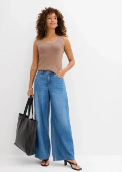 Wide-Leg-Jeans Mid Waist