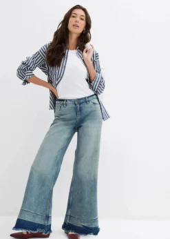 Wide-Leg-Jeans Mid Waist