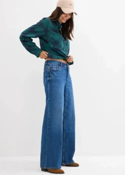 Wide-Leg-Jeans Mid Waist