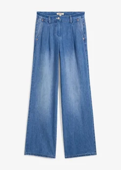 Wide-Leg-Jeans, Mid Waist
