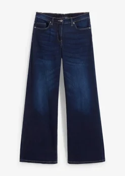 Wide-Leg-Jeans Mid Waist, Bequembund