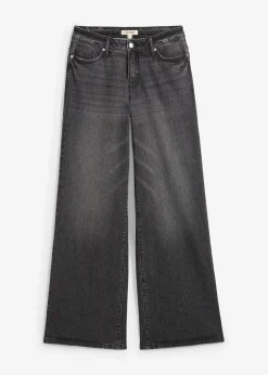 Wide-Leg-Jeans, Mid Waist, Low Stretch Full Length