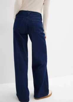 Wide-Leg-Jeans, Mid Waist, Low Stretch Full Length