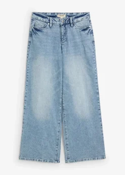 Wide-Leg-Jeans, Mid Waist, Low Stretch Full Length