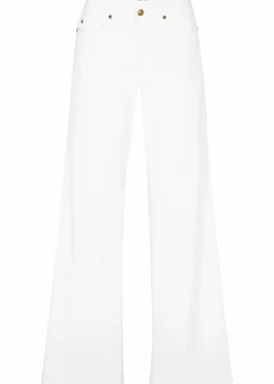 Wide-Leg-Jeans, Mid Waist, Stretch