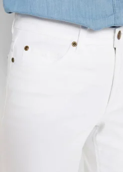 Wide-Leg-Jeans, Mid Waist, Stretch