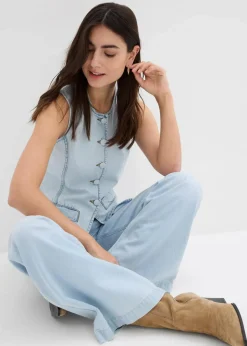 Wide-Leg-Jeans Mid Waist, Super Soft