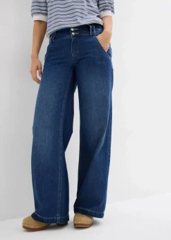 Wide-Leg-Jeans Mid Waist, Super Soft