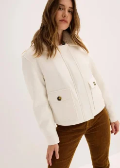 Winterjacke in Wolloptik