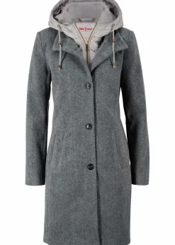 Winter-Kurzmantel in Wolloptik, 2in1 Optik