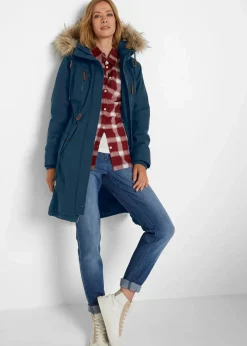 Winterparka mit Fellimitat-Kapuze